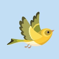 graphic cartoon of a bird