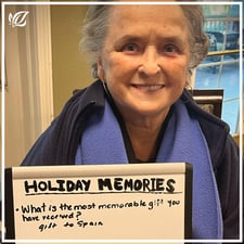 resident of Gardens at Northridge sharing holiday memories