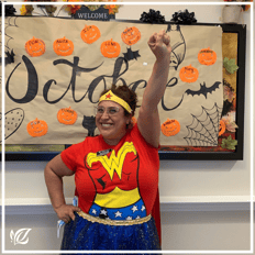 pacifica team member dressed as Wonder Woman