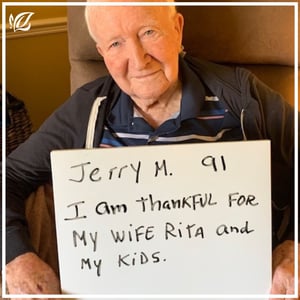 Jerry, pacifica senior living resident,  shares his words of thanks 