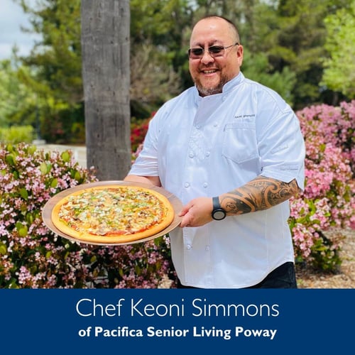 Chef Keoni Simmons pacifica senior living Poway
