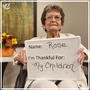Rose, pacifica senior living resident, shares his words of thanks 