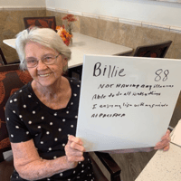Billie of Pacifica Senior Living Fort Myers  shares a thanksgiving note