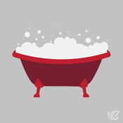 relaxing bubble bath icon to symbolize destressing