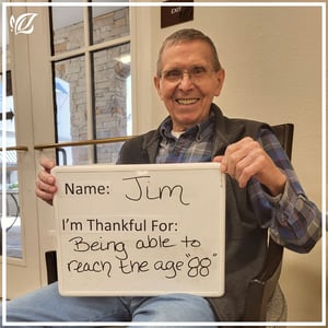 Jim, pacifica senior living resident,  shares his words of thanks 
