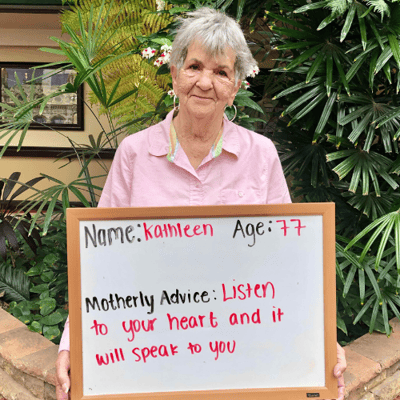 pacifica senior living resident kathleen shares some motherly advice