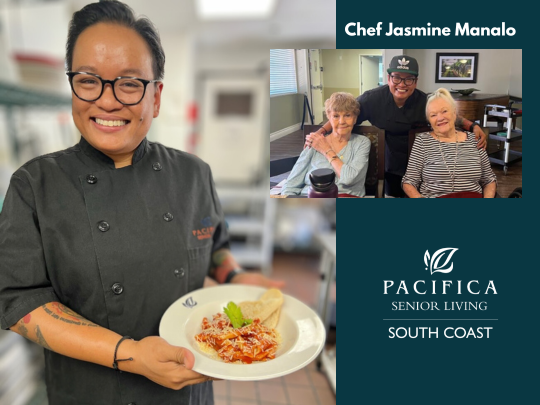Chef Jasmine Manalo of Pacifica Senior Living South Coast
