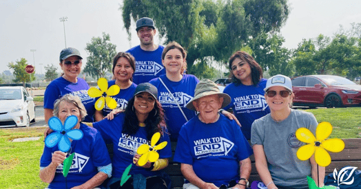 residents participate in walk to end Alzheimer's Pacifica senior living 