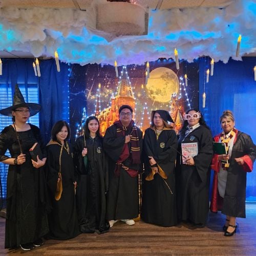 Anaheim Hills staff members dress like Harry Potter characters for halloween