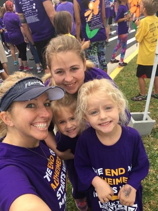 families gather to support the walk to end ALZ