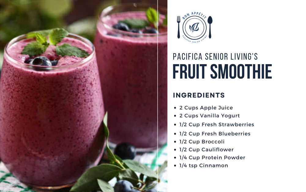 fruit smoothie recipe card