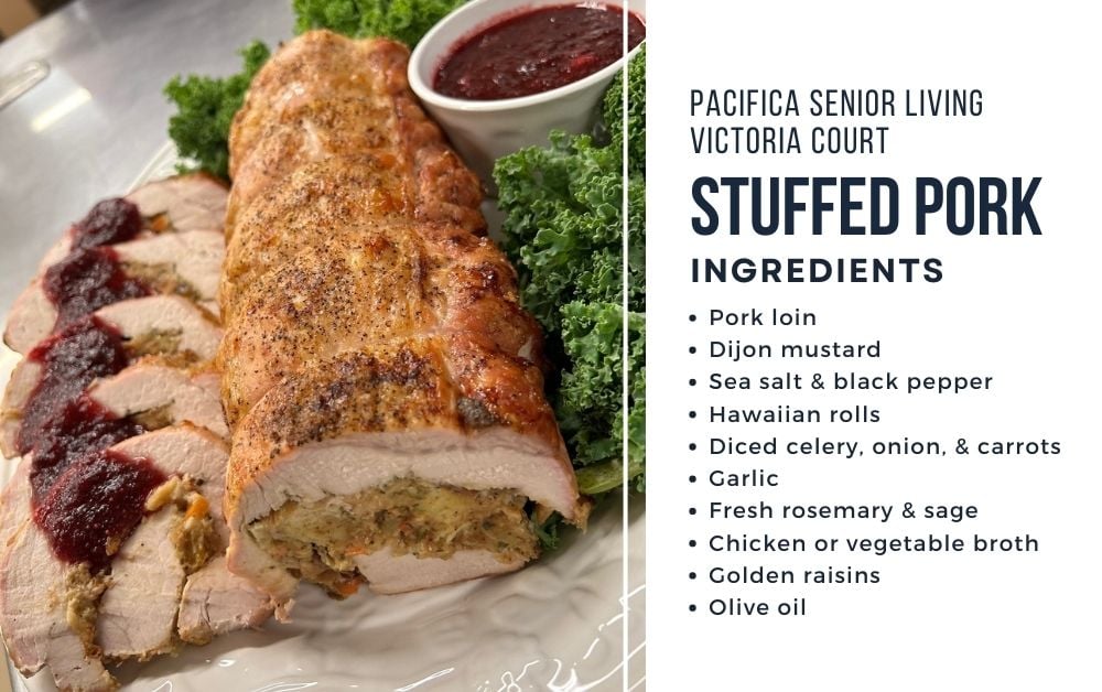 Pork Loin Recipe card from Victoria Court