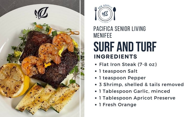 Surf and turf recipe card