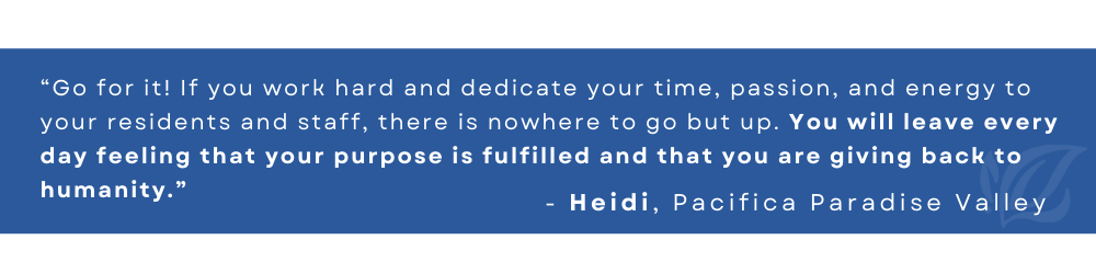 quote from nurse heidi from pacifica paradise valley 