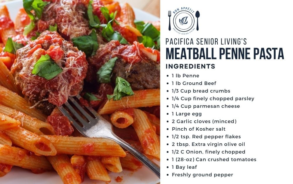 Bon Appetit Meatball Penne Pasta