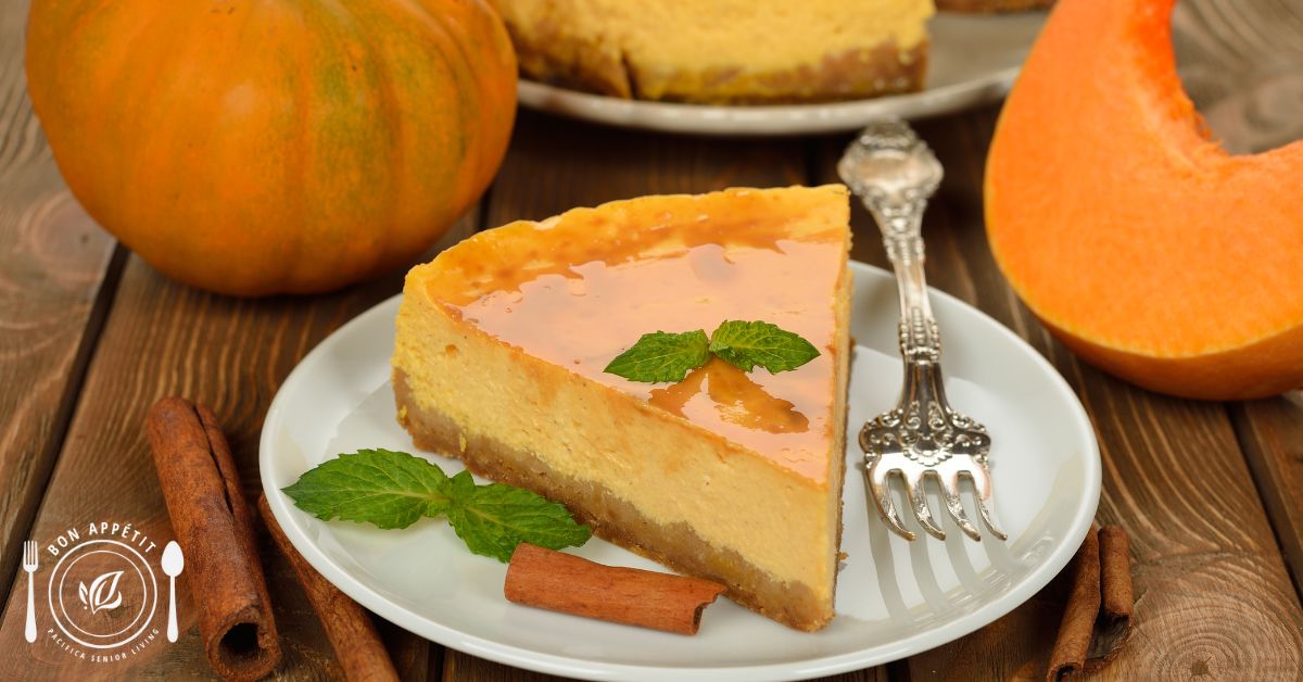 pumpkin cheesecake recipe header image